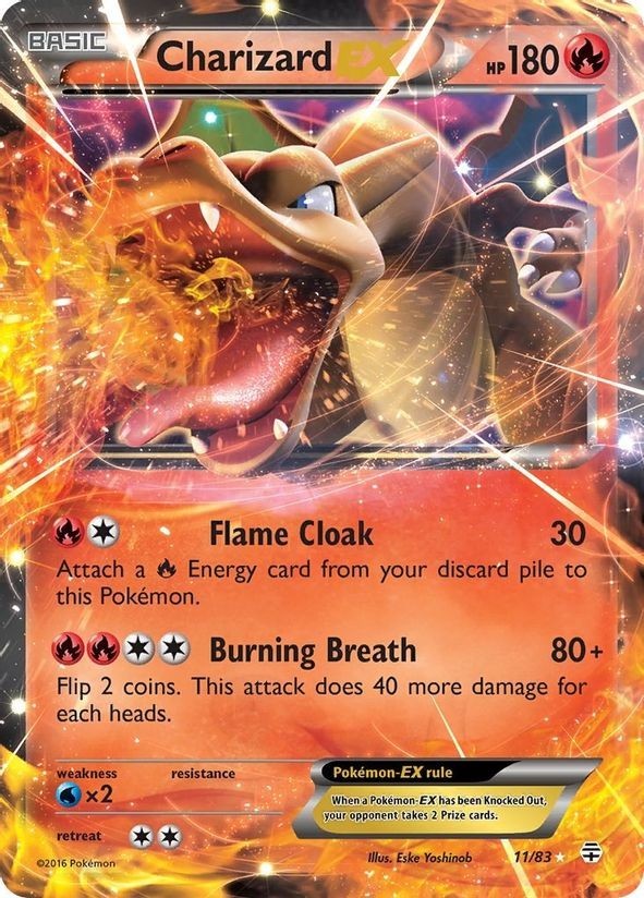 Charizard EX - 11/83 - Pokemon Generations XY Ultra Rare Card LP