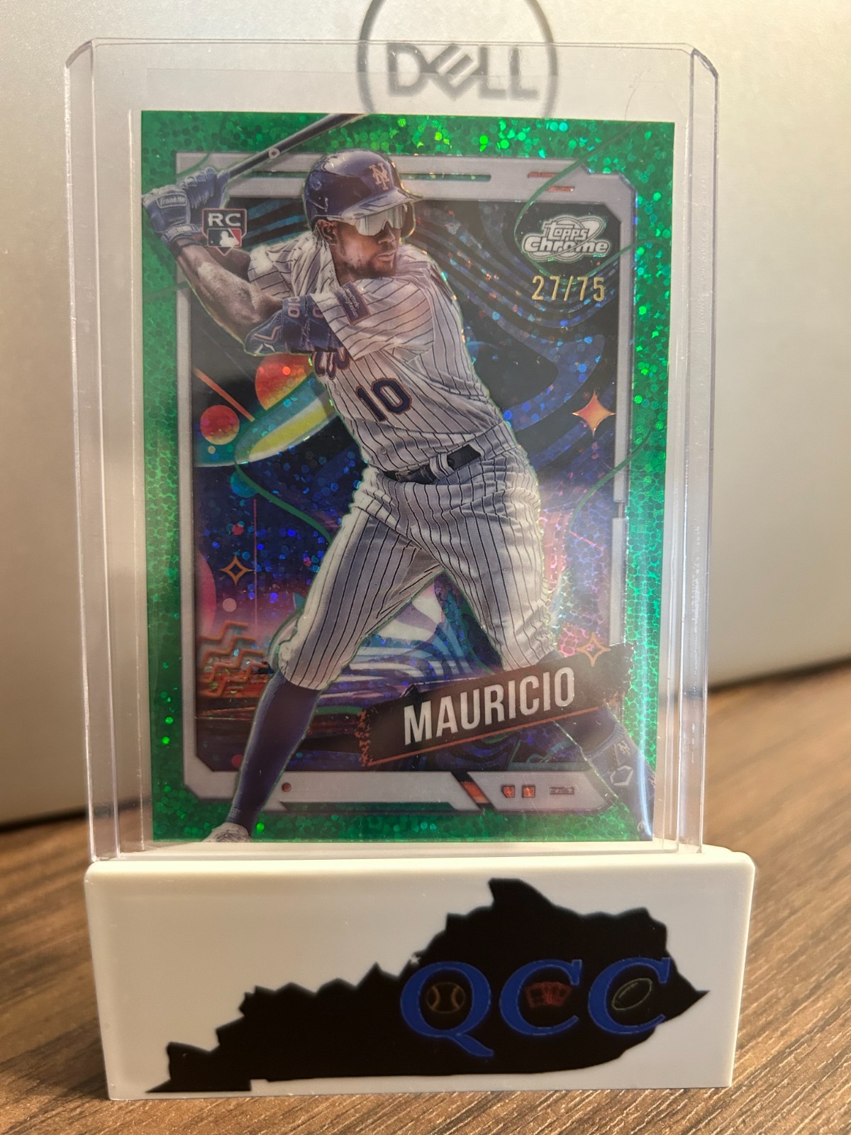 2024 Topps Cosmic Chrome - Ronny Mauricio #10 Green Space Dust /75 (RC)