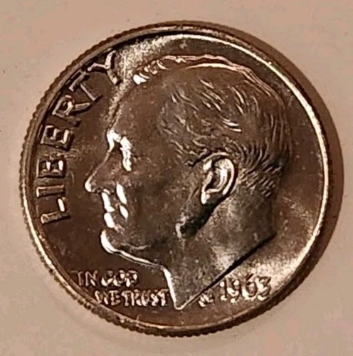 1963 P Roosevelt Dime Uncirculated 90% Silver