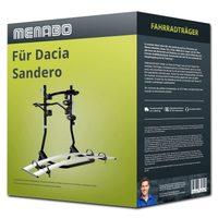 Menabo FahrradträGer Cobra Schwarz/Silber FüR Dacia Sandero II - 2 FahrräDer PKW