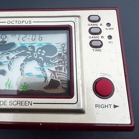 JUNK AS-IS Vintage 1981 Nintendo Game & Watch Octopus OC-22 No battery Lid