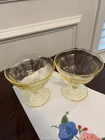 Vintage Yellow Princess Depression Sherbet Dish. Anchor Hocking. Set Of 2