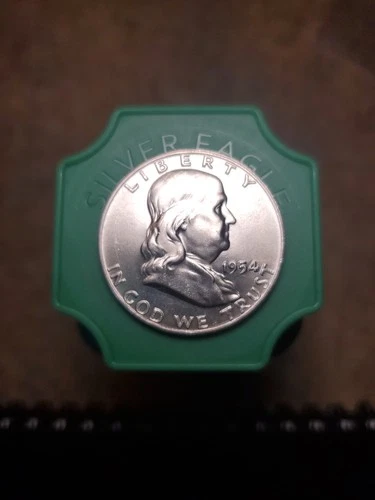 SET OF 2 SILVER UNC FRANKLIN HALF DOLLARS  1954-D, 1957-D