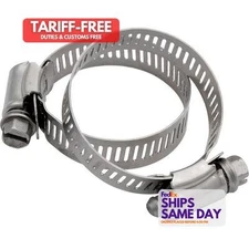 Allstar ALL18334, 2 Pack Natural Stainless Steel Hose Clamps 2In Od No.24 Perfor