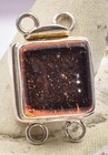 New unused Sterling Silver Artist Orange - Browns Art Glass 2 strand Bead Clasp
