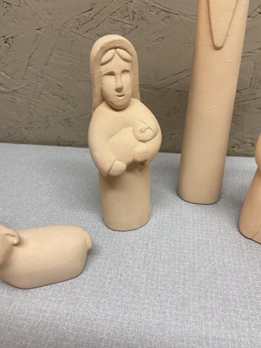 Terracota Nativity Set Geoffrey Allen Co. 1988 8 Pieces - Picture 3 of 16