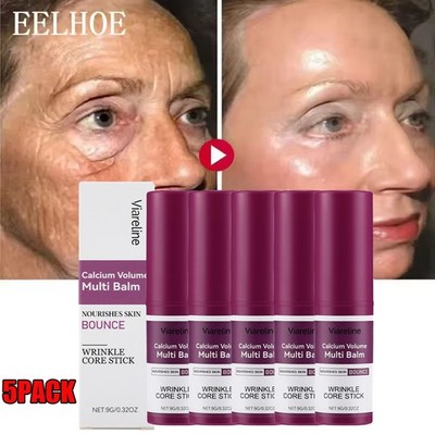 5PCS Calcium Volume Multi Balm Wrinkle Core Stick Moisturing Firming Anti-aging