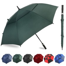 ZDSSM Automatic Open Golf Umbrella, 54/62/68/72 inch 62 Inch, Dark Green