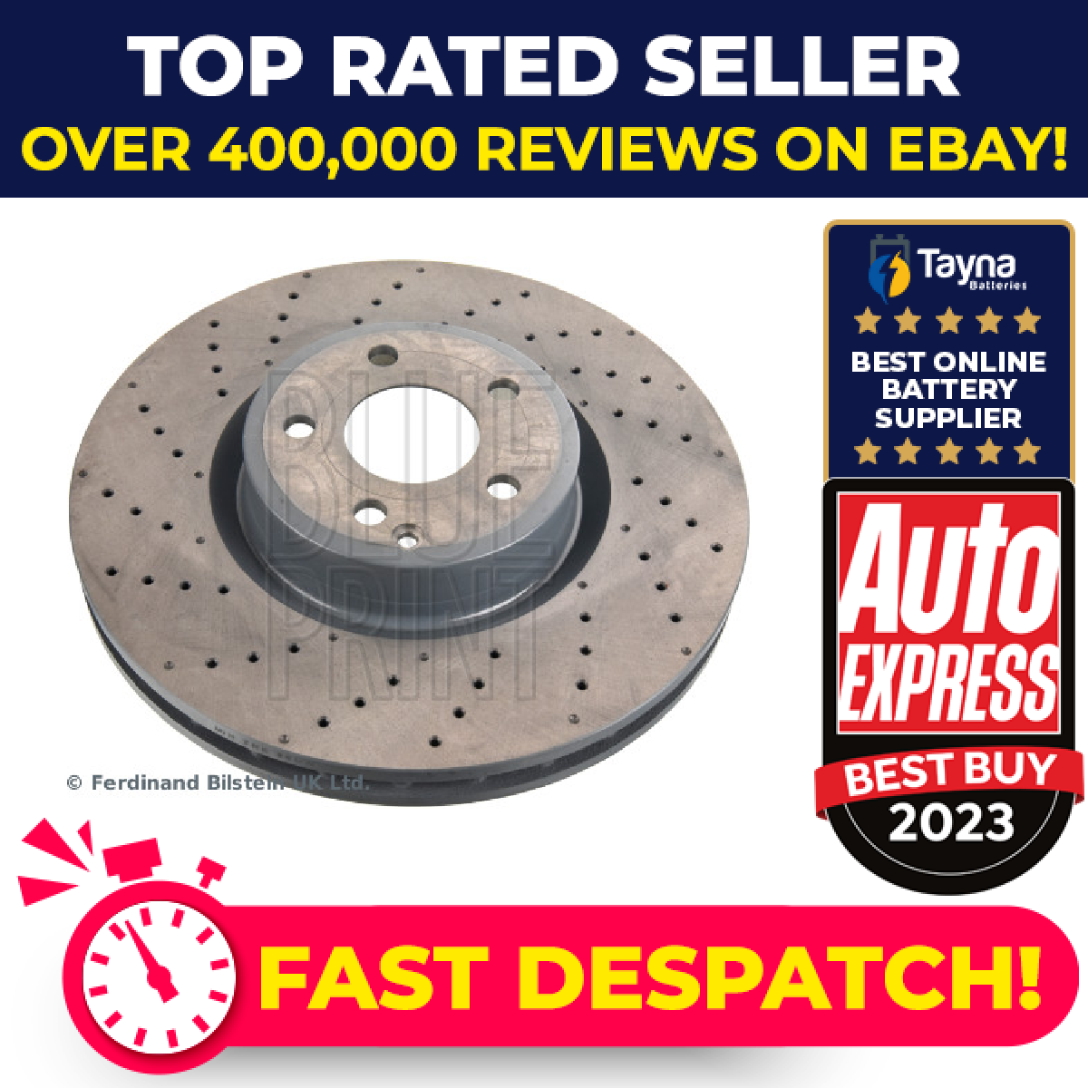2x Brake Discs Pair Vented fits MERCEDES SL400 R231 3.0 Front 2016 on M276.825