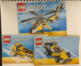 LEGO CREATOR: Yellow Racers (31023) 95% Complete (No Box)