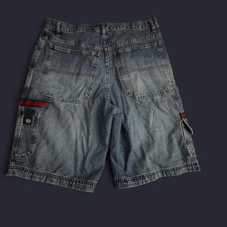 Pantalones cortos de mezclilla azul 34 para hombre Y2k Route 66 de colección Foto 2 de 3