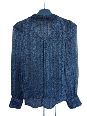 Bluse, XS, Marke H u. M, schwarz mit weißen Pünktchen, festlich