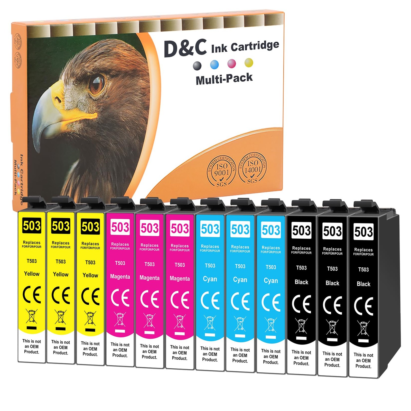 Cartouches d'encre 503XL compatibles Epson, finie la panne d'encre avec ce grand lot de 12