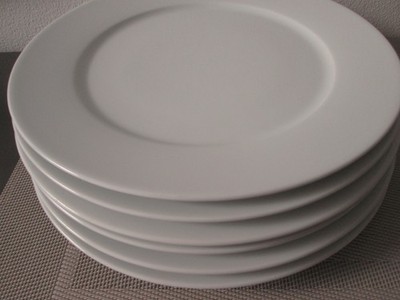 6x Ikea 365+ Susan Pryke Geschirr Porzellan Teller Speiseteller flach weiß 26,5