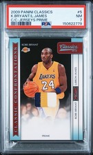 2009 PANINI CLASSICS CLASSIC CONFRONTATIONS KOBE BRYANT/LEBRON JAMES 13/25 PSA 7