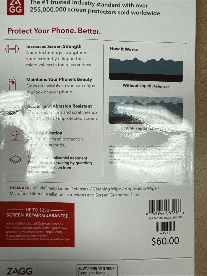 Zagg Invisibleshield Liquid Defense+ Para Smartphones/Tabletas/Relojes Inteligentes x2 Foto 3 de 3