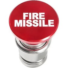 Fire Missle Button Car Cigarette Lighter Plug Aluminum Alloy Dark Redfire