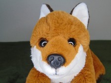 FAO Schwarz Adopt A Pet Fox 15  Plush Stuffed Animal Soft Laying Down Realistic