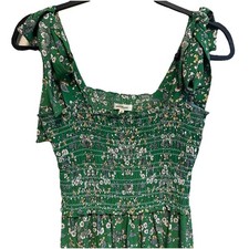 Max Studio Women’s Long Green Floral Dress Size Small, Stretchy