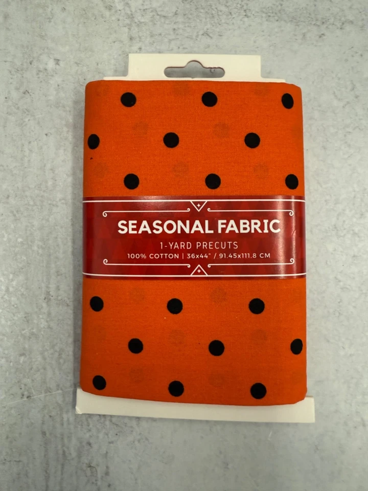 Seasonal Fabric 1-Yard Cotton Precuts Pumpkins Eyeballs spider web ghost - Image 3 of 4