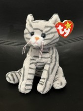 BNWT Retired Ty Beanie Baby Plush Silver II (2) the Grey Cat Immaculate Tags NEW