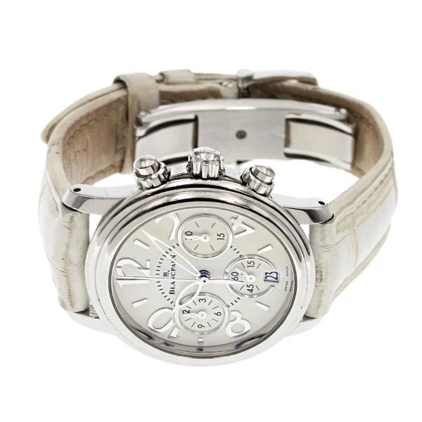 Blancpain — Blancpain Le Manche Flyback 3485F-1127-97B 34mm SS Beige Dial Watch #C4157