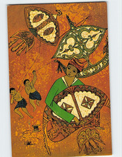 Postcard Kites Batik Painting by Ng Kim Hock