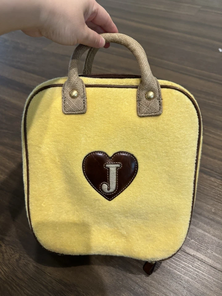 Estuche de Maquillaje de Viaje Juicy Couture Y2k Años 2000 Cuadrado de Terciopelo Multi Bolsillo Foto 2 de 4