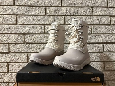 The North Face W Yukiona Mid Boot White Dune Silver Grey Women s 9.5
