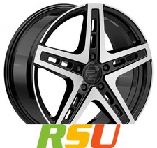 4x 2DRV WH38 schwarz hochglanzpoliert 9x20" ET40 LK5 108 ML 72.6 Alufelgen 20...