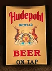 VINTAGE HUDEPOHL BREW'G BEER ON TAP LIGHTED SIGN-ALE-BAR-STAG-CINCINATI-WHO DEY