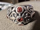 Samuel Benham BJC Sterling Silver 18Karat Gold Garnet stone Bracelet Ring Lot-NR — photo 8