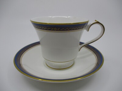AYNSLEY BLUE GARLAND CUP & SAUCER -  3 1/4'' 0906I