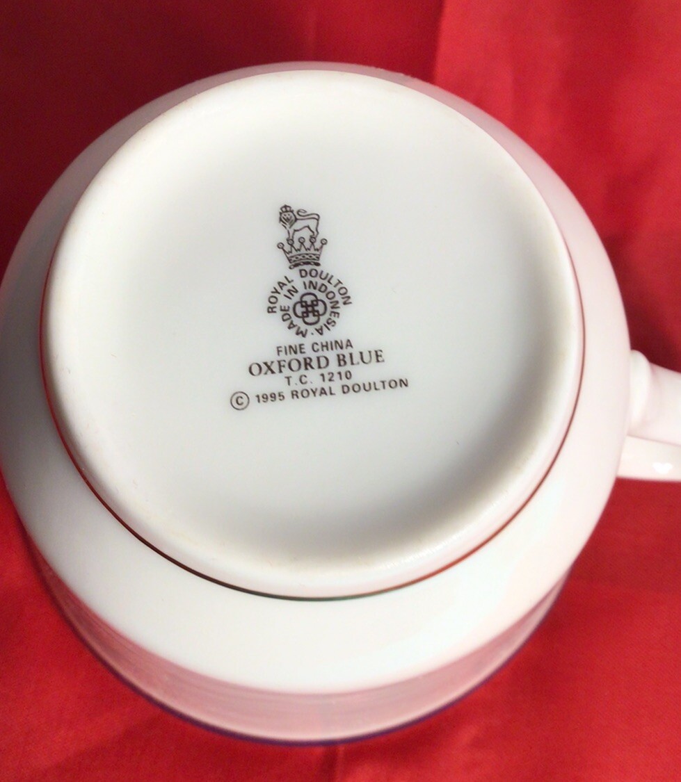 Royal Doulton Oxford Blue Fine China Cups Set of 2 TC 1210 NEW