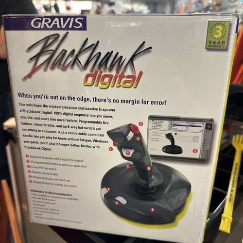SEALED Gravis BLACKHAWK Digital Windows 95 Game Computer Joystick Controller. - Picture 3 of 5