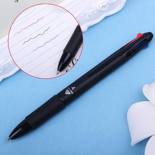 Multicolor 4 in 1 Ballpoint Pen 0.7mm Red Green Blue Refill School Office Supply - Picture 6 of 8