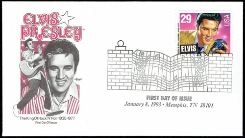 US 2721 Elvis Presley 29c FDC January 8 1993 Memphis TN - Artmaster F2721-1