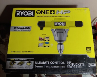 RYOBI ONE+ 18V HP 1/2 Brushless Cordless Mud Mixer (Tool Only