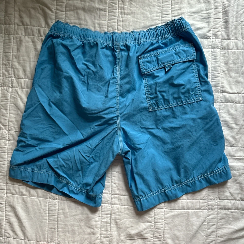 Camiones de natación Banana Republic azules grandes deportivos preppy vacaciones de verano para hombre Foto 4 de 4