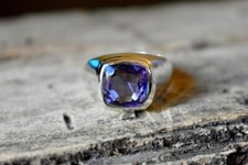 Lila Amethyst Siegelring 925 Sterling Silber Gotischer Ring Geschenk Für Vater