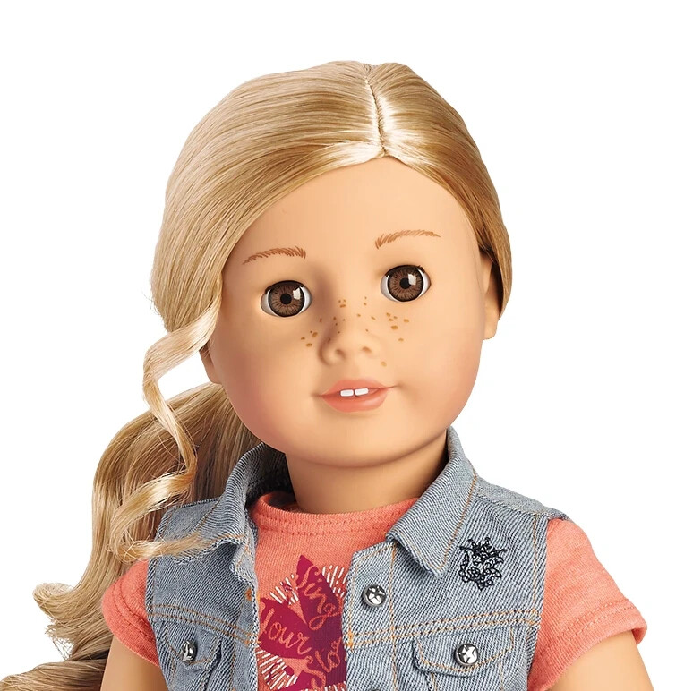 American Girl 18&quot; Doll 🩷 TENNEY GRANT Brown Eyes Blonde Curly 
