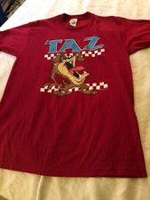 TAZ Vintage 1995 Looney Tunes TShirt Made In USA Red Large