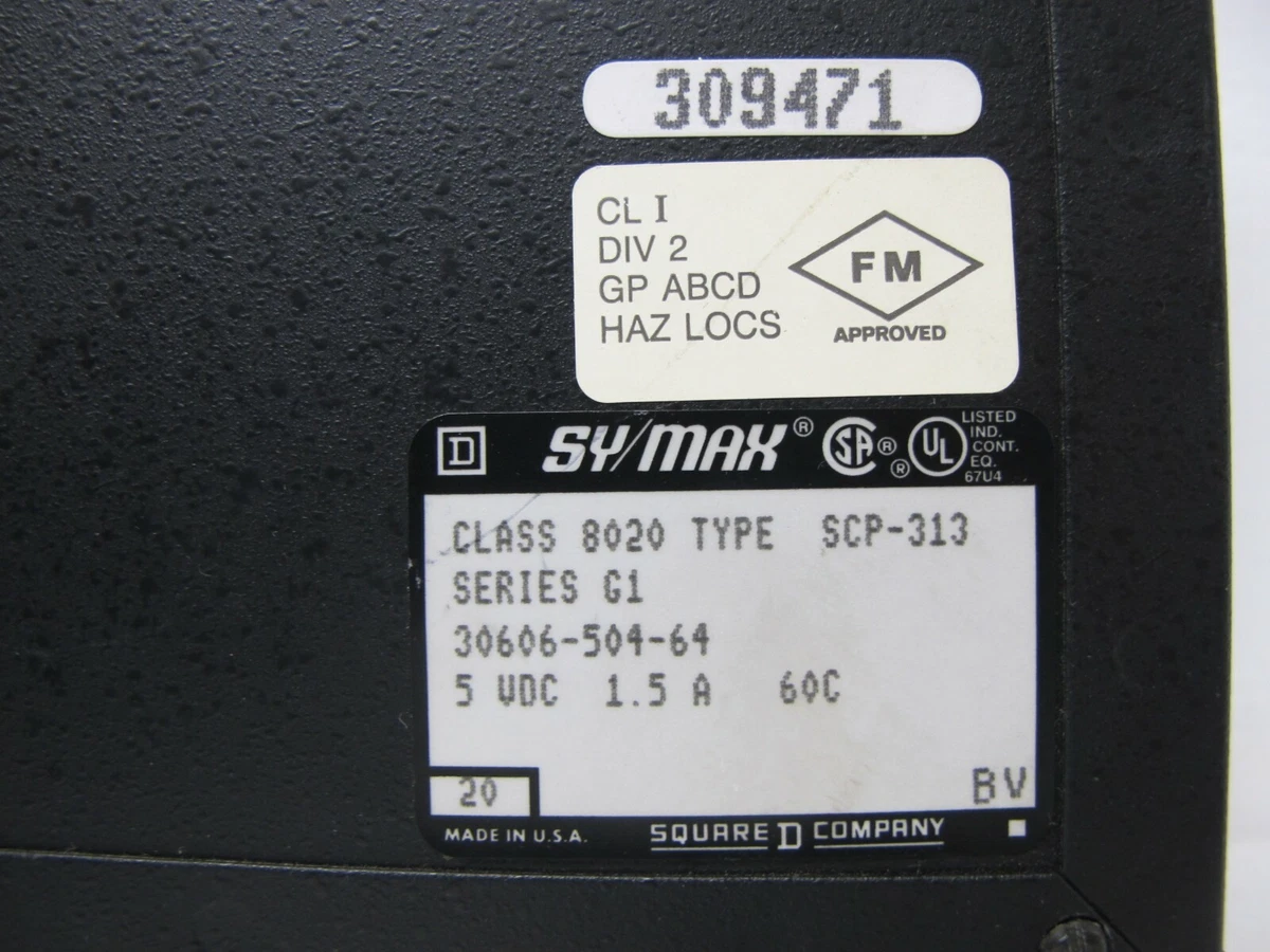 8020-SCP-313 In Stock! Square D Symax Class 8020
