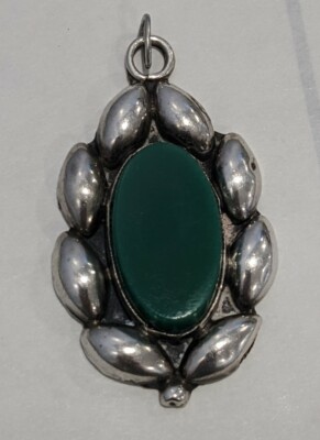 アクセサリー Vintage Silver Green Stone Necklace 925 Vintage Sterling Silver 925 Green Stone Pendant A93 | eBay