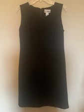 Perceptions Little Black Dress Size 8 Sleeveless Scooop Neck Knee Length Back C1