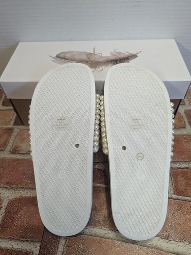 NIB Jessica Simpson Saycie Beaded Slide Sandal, Size 6 M clear/ pearl - Picture 7 of 10