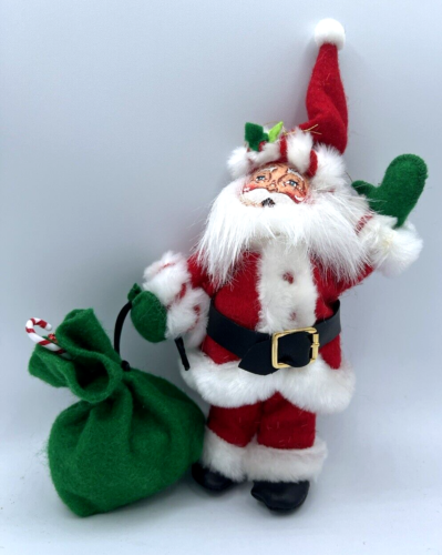 Muñeca Annalee 2008 5" adorno de Santa pimienta giro con bolsa de juguete - Imagen 1 de 4
