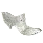 Vintage Fenton Daisy & Button Clear Glass Shoe Slipper