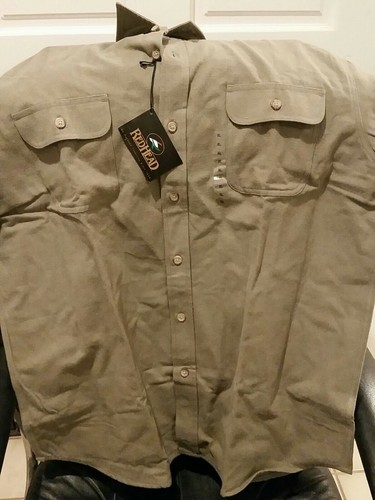 RedHead Men’s Winter Flannel Shirt Solid Brown Size XL new with tags - Picture 7 of 11