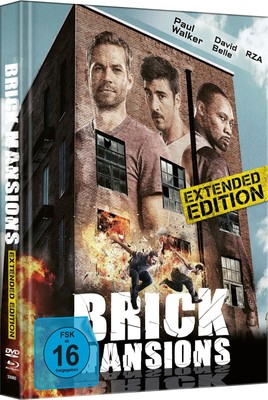Mediabook BRICK MANSIONS Cover B PAUL WALKER Extended Edition BLU-RAY + DVD NEU